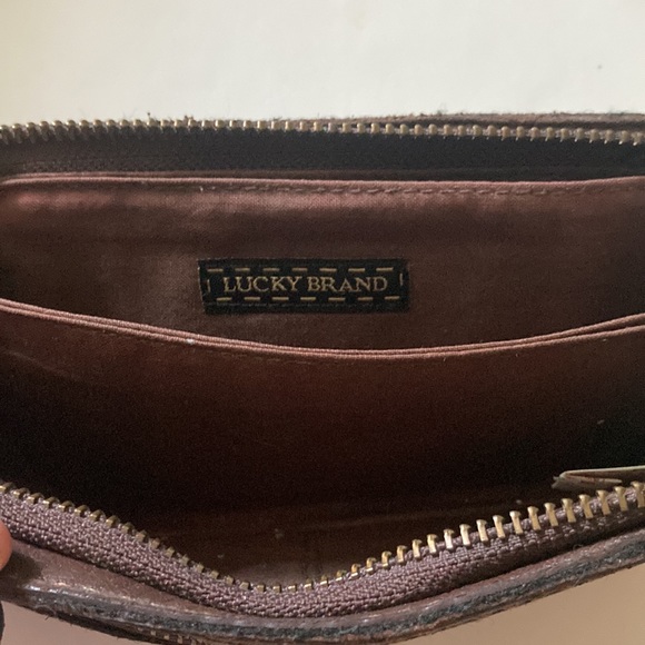 Lucky Brand Brown vintage leather purse bag and wallet - Picture 12 of 13